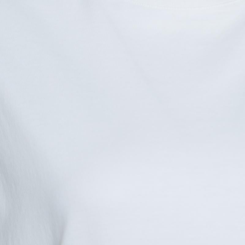 Givenchy - T-shirt sans manches en coton blanc imprimé avec tressage, taille XS en vente 1