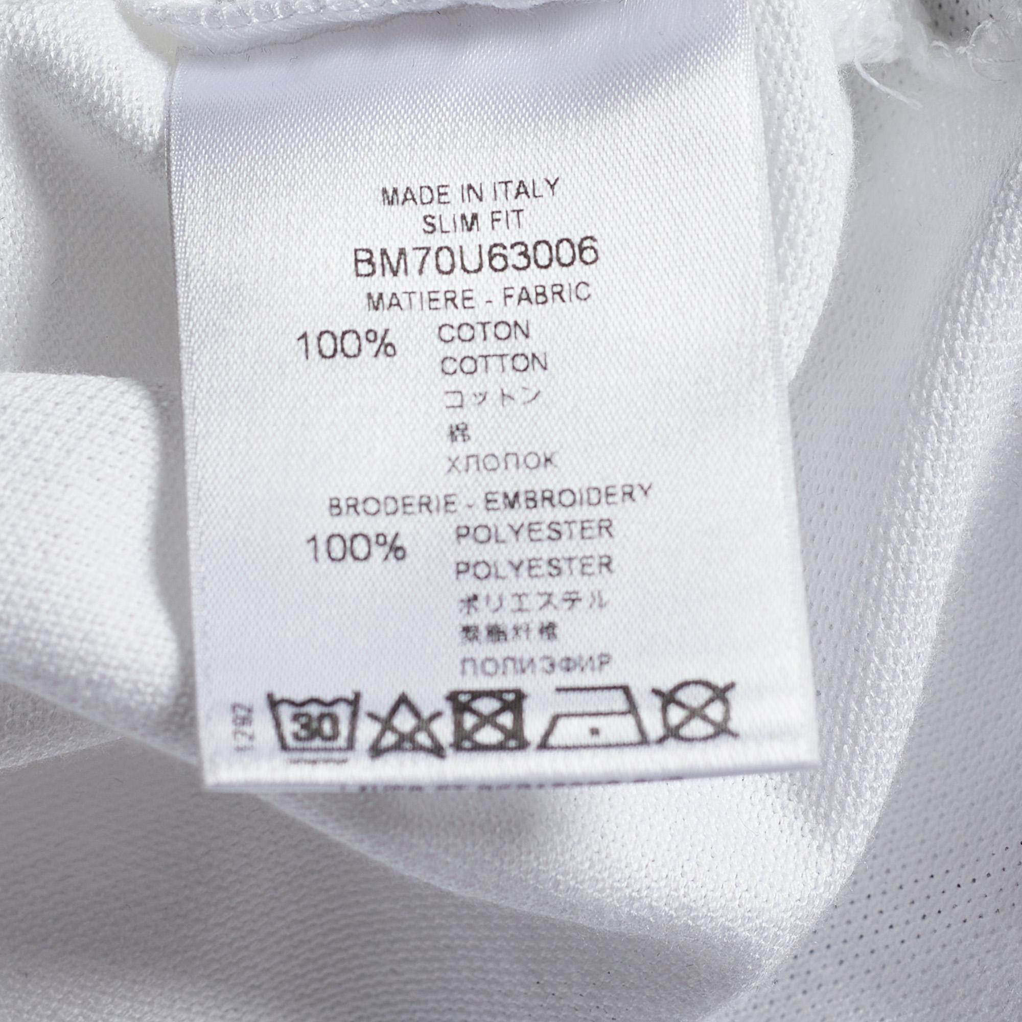 Men's Givenchy White Cotton Logo Detail Polo T-Shirt S