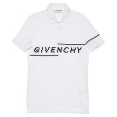 Givenchy White Cotton Logo Detail Polo T-Shirt S