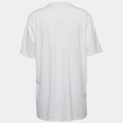 Givenchy White Cotton Logo Printed Crew Neck T-Shirt M