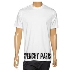 Givenchy White Cotton Logo Printed Crew Neck T-Shirt XS