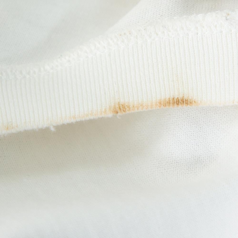 Givenchy White Cotton Logo Printed Crewneck Distressed T-Shirt L 1