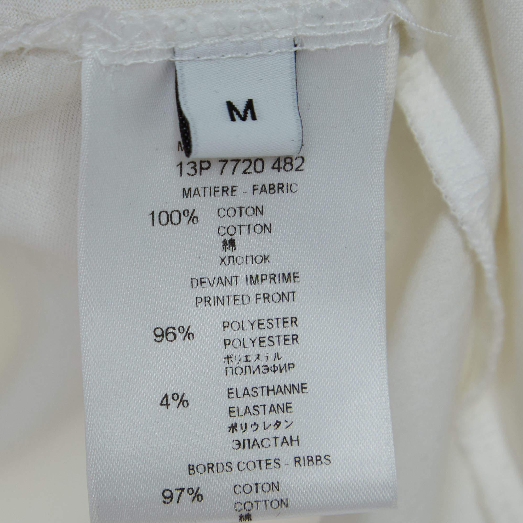 Givenchy débardeur imprimé en coton blanc, taille M en vente 1