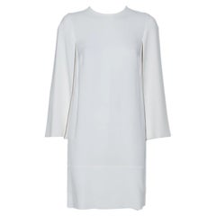 Givenchy White Crepe Cape Sleeve Detail Mini Dress M