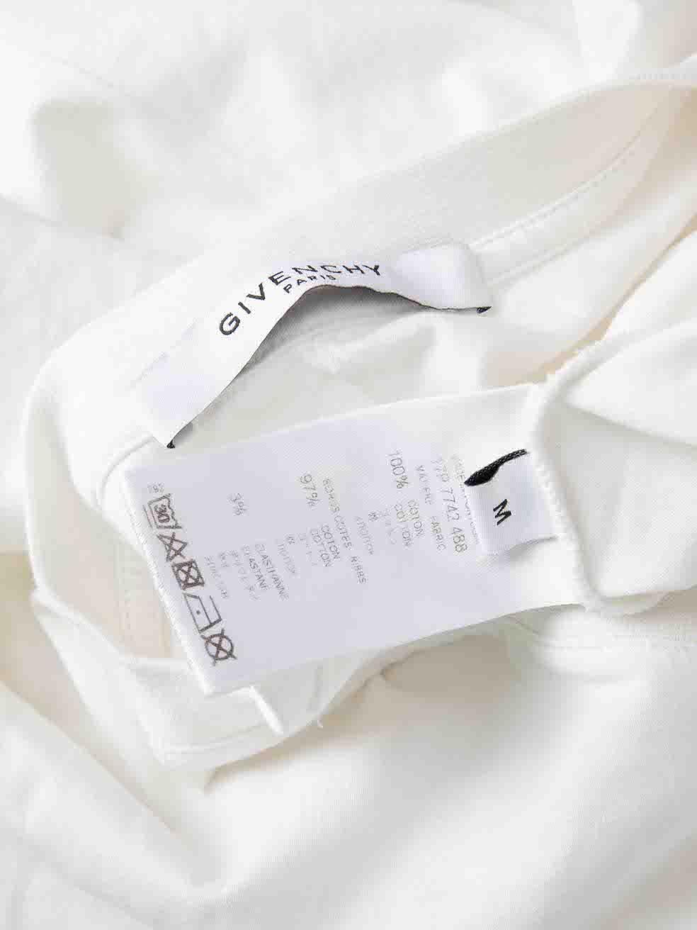 Givenchy Weißes T-Shirt mit kubanischem Stern, Größe M Damen im Angebot