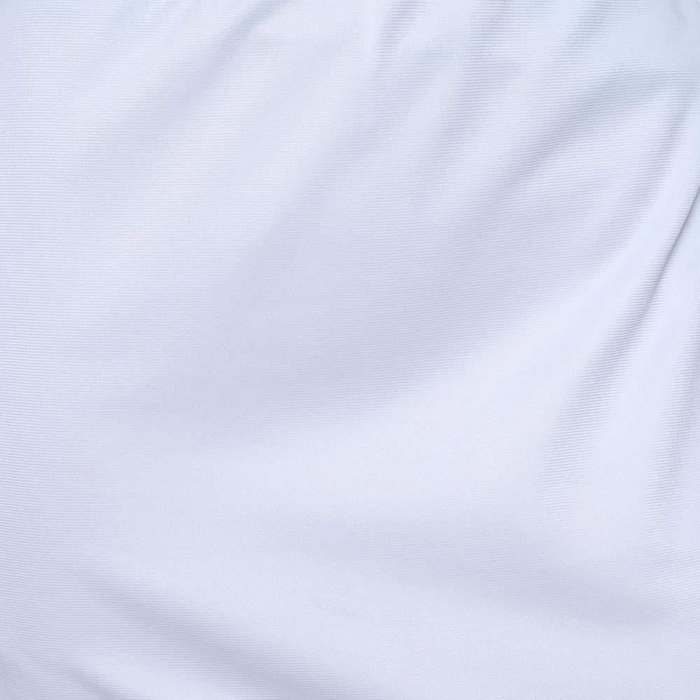Givenchy White Jersey Logo Detail Track Mini Skirt S In Good Condition In Dubai, Al Qouz 2