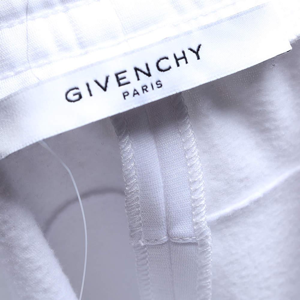 Women's Givenchy White Jersey Logo Detail Track Mini Skirt S
