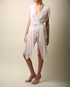 Givenchy white lace wedding waistcoat blouse top jacket dress silk over coat