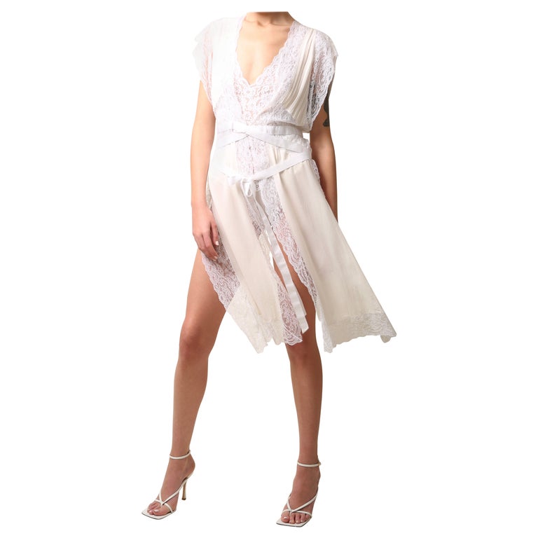 Givenchy white lace wedding waistcoat blouse top jacket dress silk over  coat at 1stDibs | over coat blouse, white lace waistcoat, oversized jacket  dress