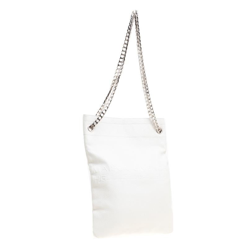 Givenchy White Leather Chain Tote 6