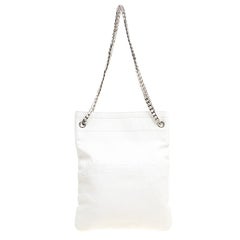 Givenchy White Leather Chain Tote