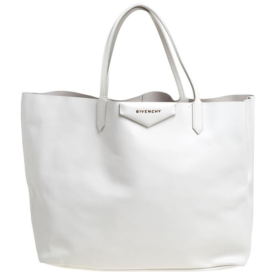 Givenchy White Leather Large Antigona Shopping Tote at 1stDibs | givenchy  tote bag sale, givenchy bag tote, givenchy tote bag price