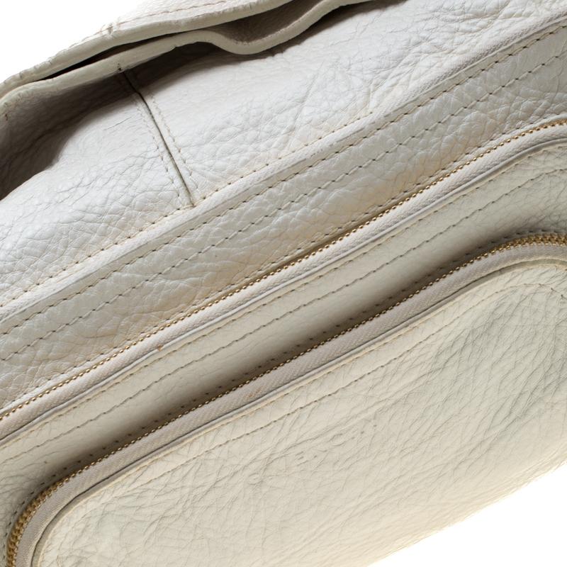 Givenchy White Leather Multiple Zip Shoulder Bag 5