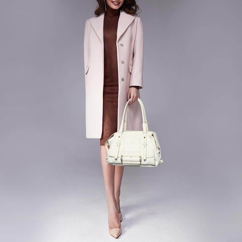 Blanc Givenchy - Sacoche en cuir blanc avec fermeture éclair en vente