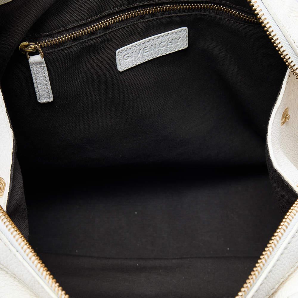 Givenchy White Leather Zip Satchel For Sale 4