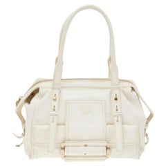 Givenchy - Cartable en cuir blanc avec fermeture éclair