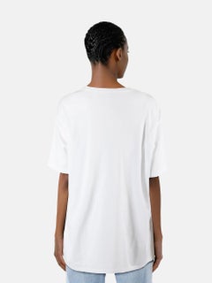 Givenchy Blanco Logotipo Impresión Gráfica Top Talla XL