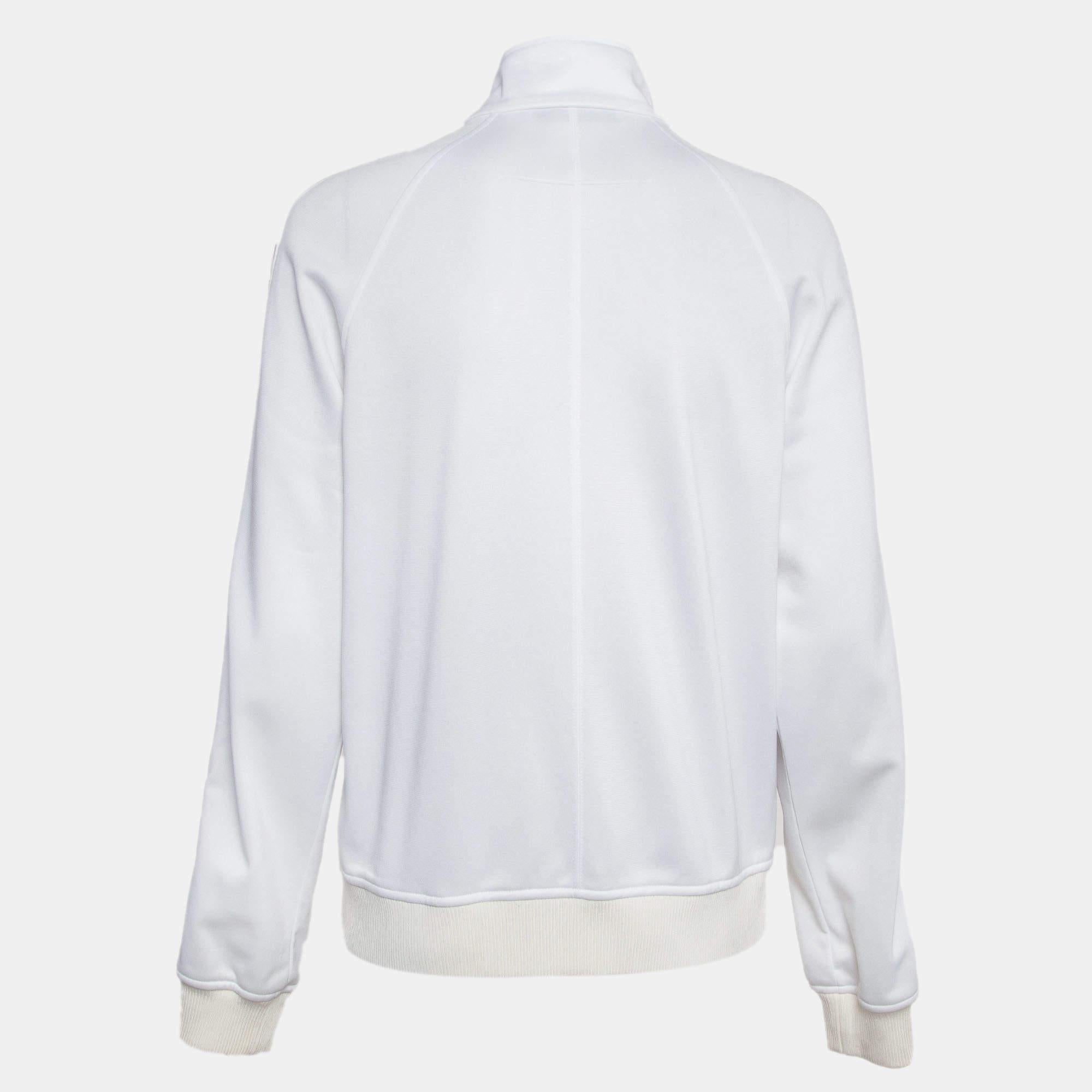 Grigio Givenchy Giacca in jersey con stampa logo metallizzata bianca L. in vendita