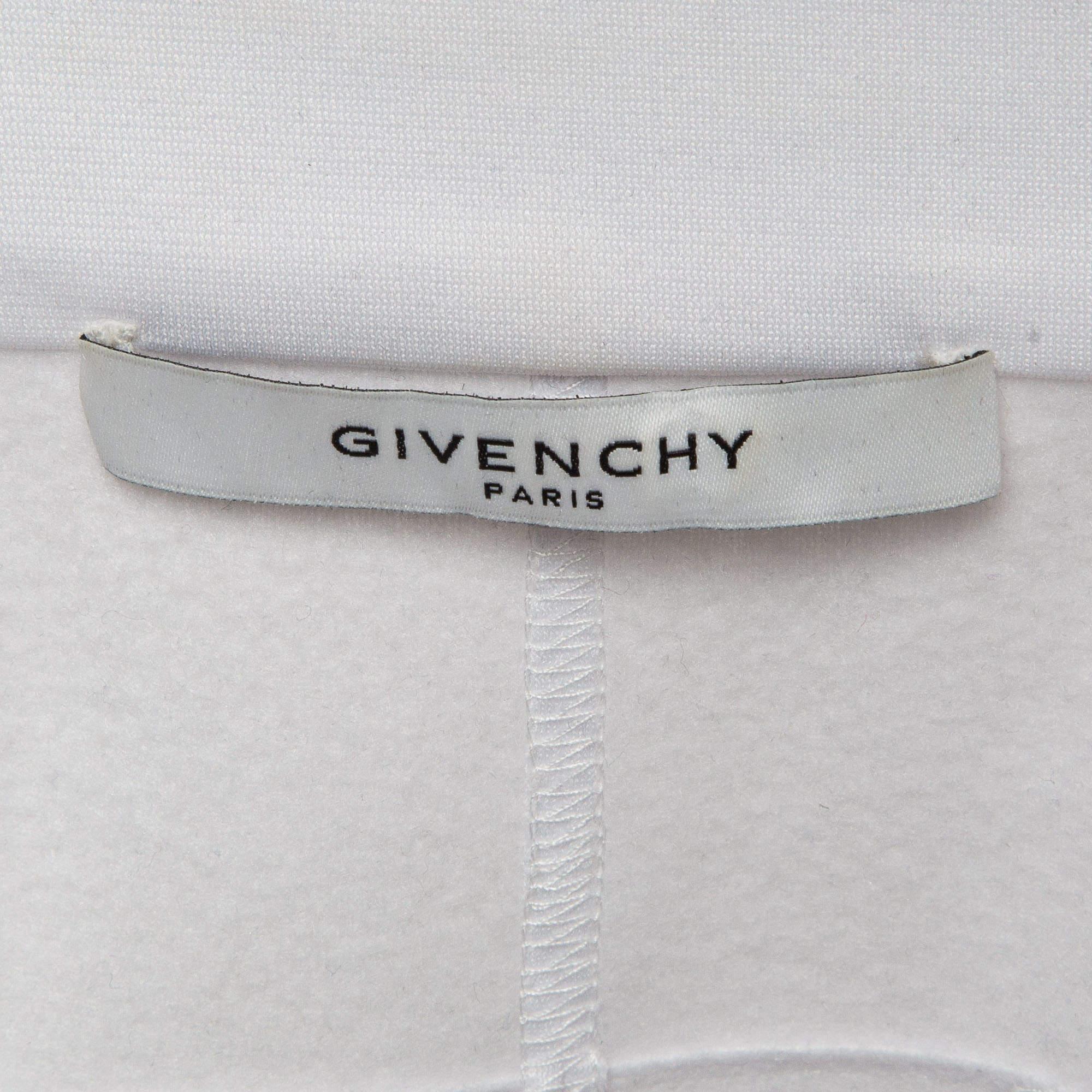 Donna Givenchy Giacca in jersey con stampa logo metallizzata bianca L. in vendita