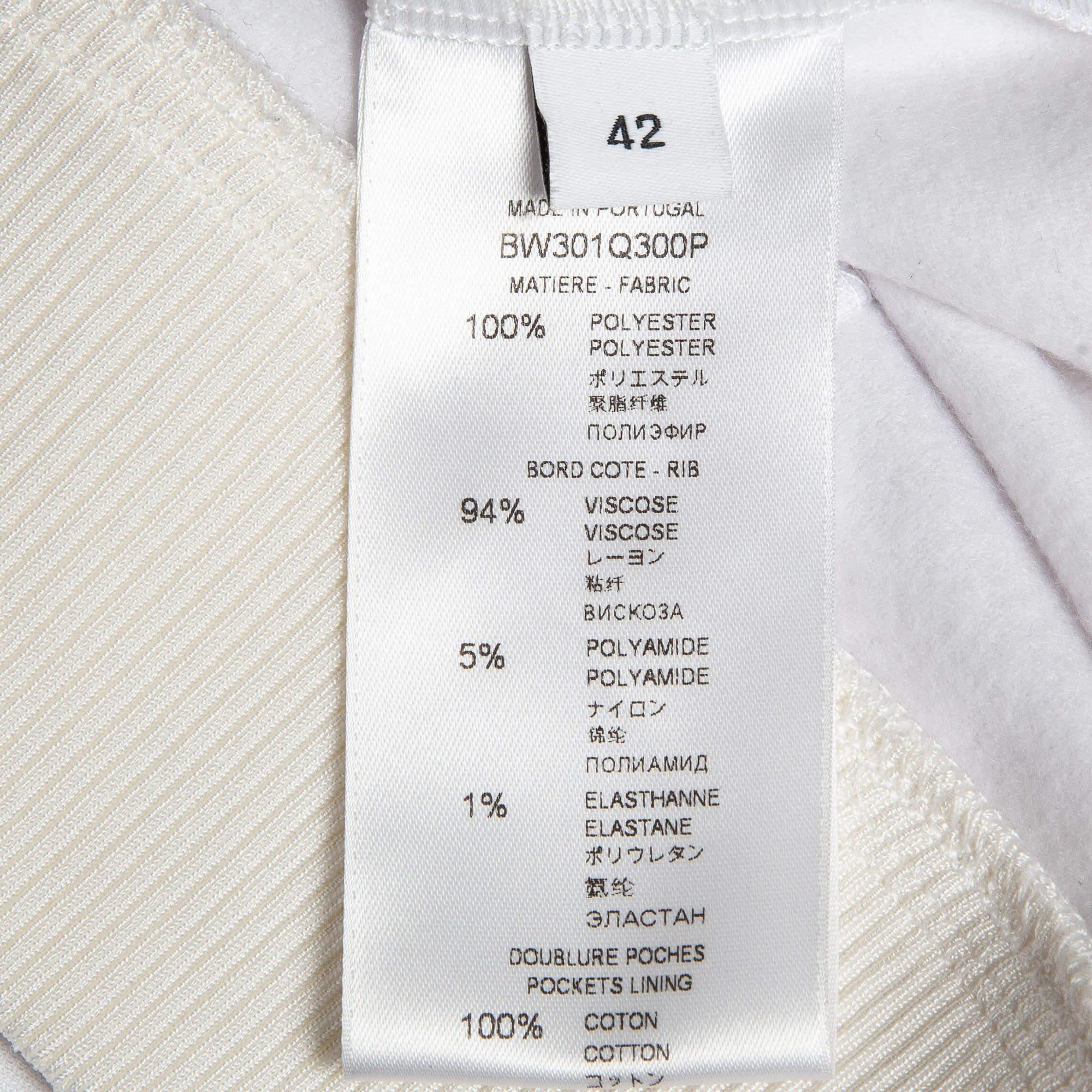 Givenchy Giacca in jersey con stampa logo metallizzata bianca L. in vendita 1