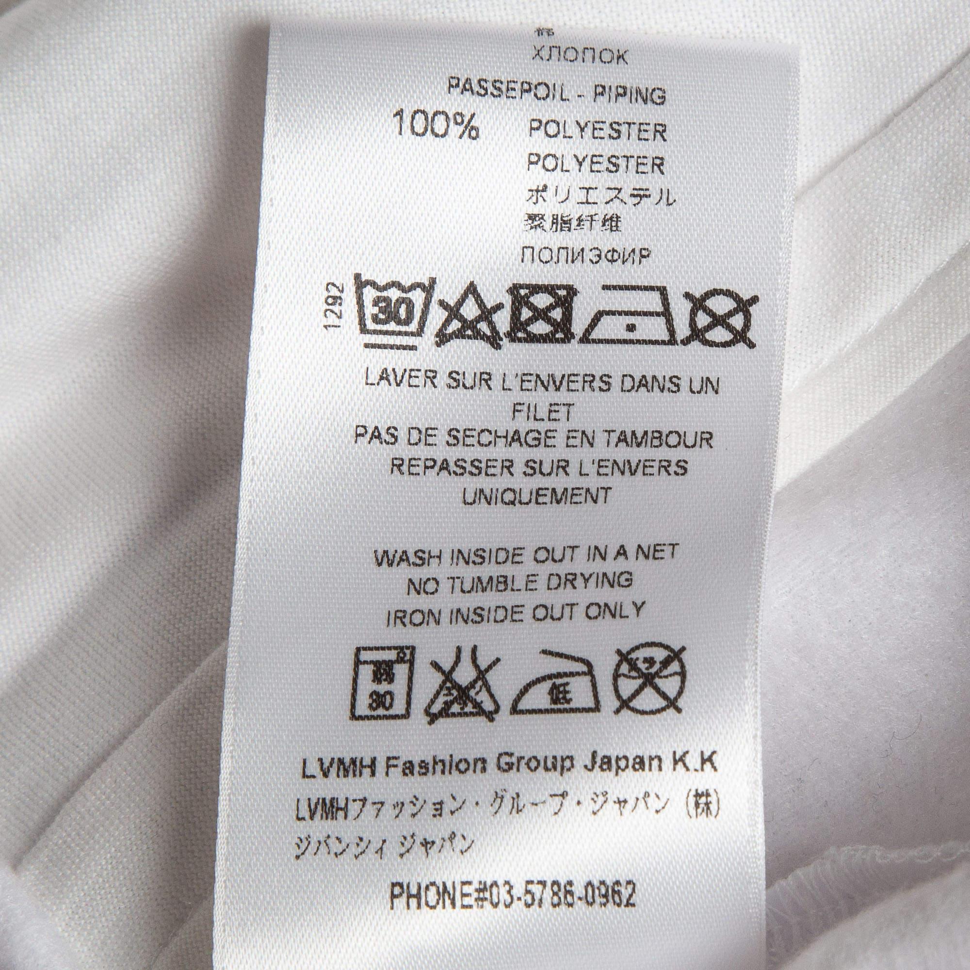Givenchy Giacca in jersey con stampa logo metallizzata bianca L. in vendita 2