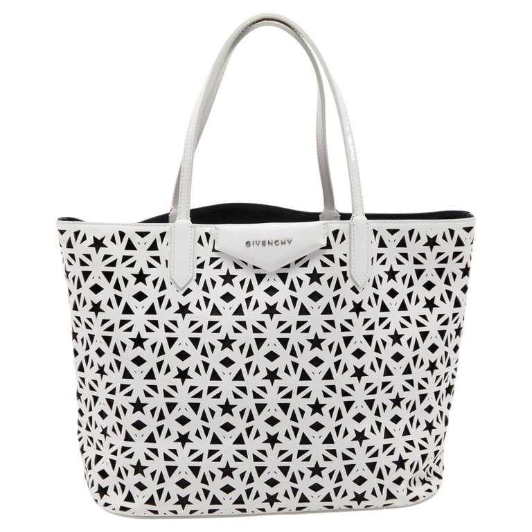 Givenchy White Perforated Leather Small Star Antigona Tote For Sale at  1stDibs