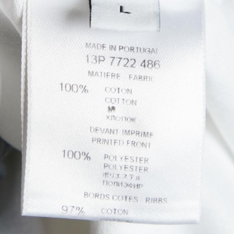 Givenchy Maglietta a girocollo in cotone stampato bianco L.L.A. In condizioni buone in vendita a Dubai, Al Qouz 2