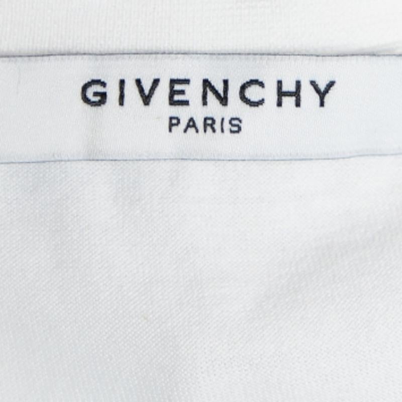 Donna Givenchy Maglietta a girocollo in cotone stampato bianco L.L.A. in vendita