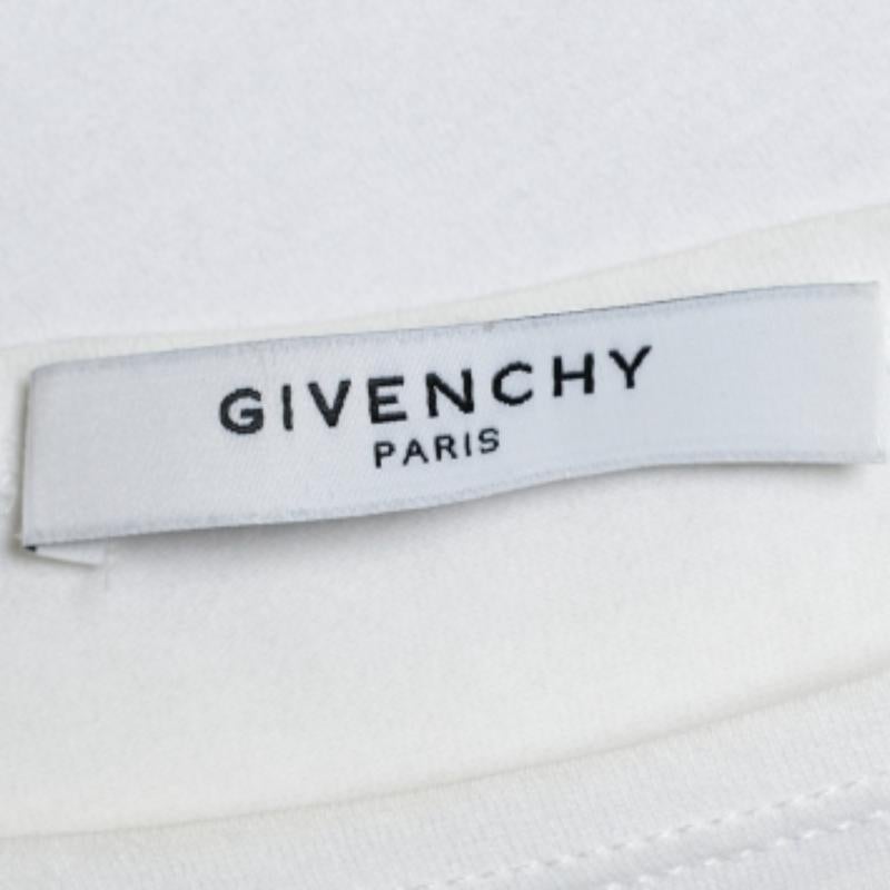 De las mujeres Givenchy Camiseta blanca de algodón estampada M en venta