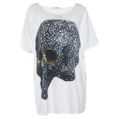 Givenchy Camiseta blanca de algodón estampada M