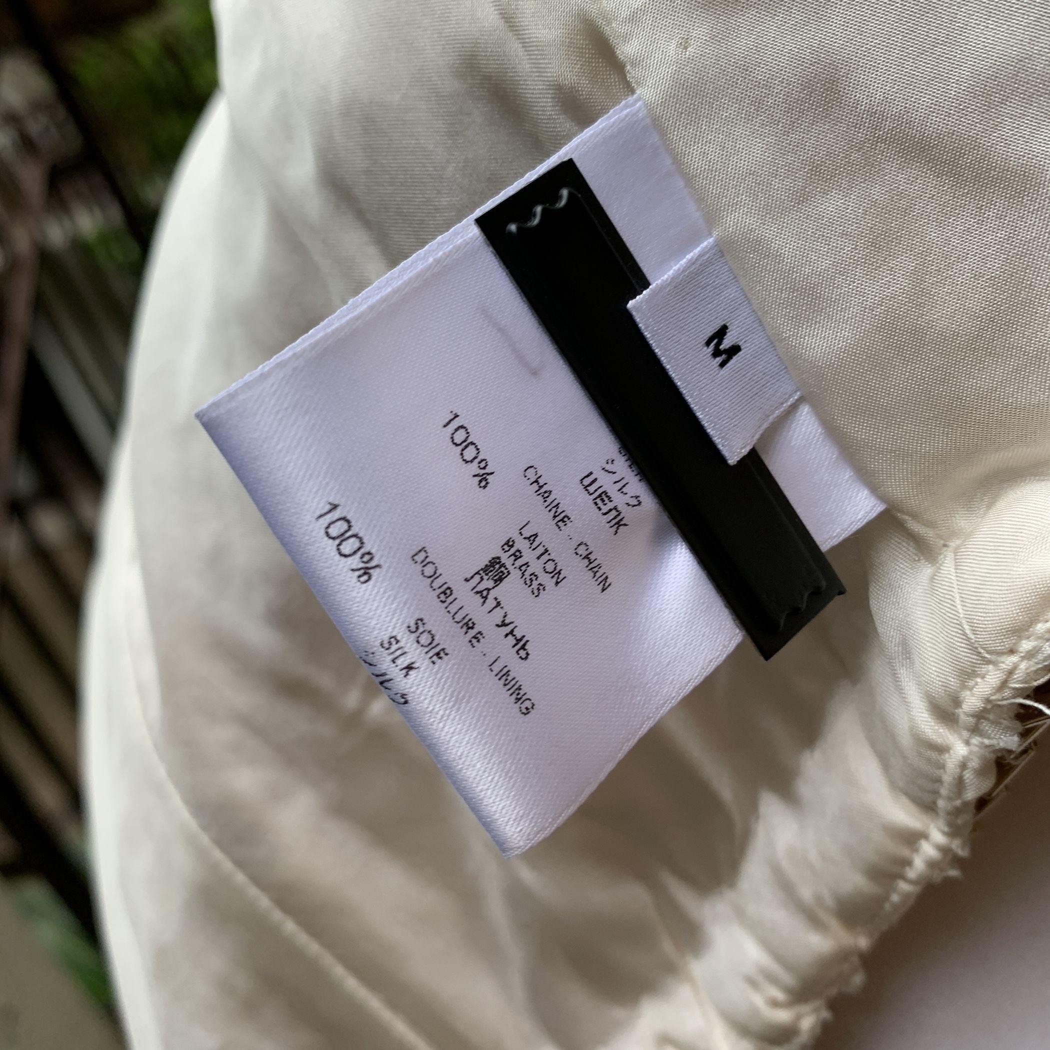Givenchy White Ruffled Cropped Vest Sleeveless Jacket Size M In Good Condition For Sale In Rome, Rome
