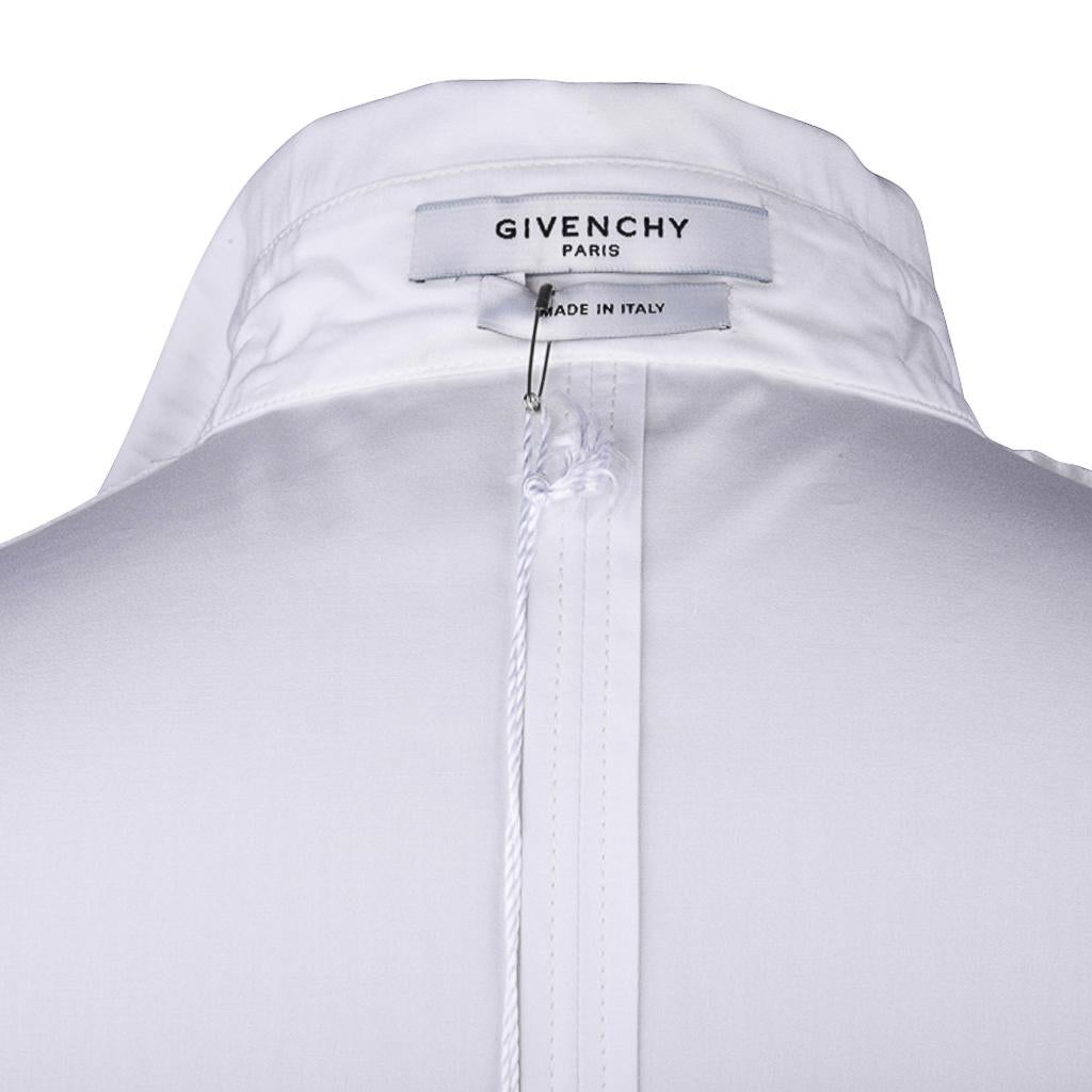 Givenchy White Shirt / Top Cream Chiffon Pleat Ruffles 44 / 10 New w/ Tag 6