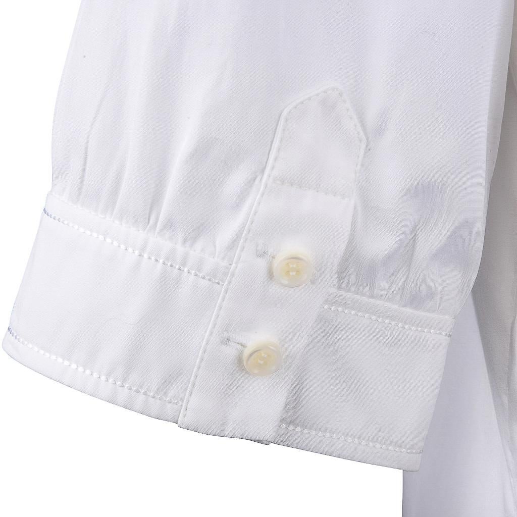 Givenchy White Shirt / Top Cream Chiffon Pleat Ruffles 44 / 10 New w/ Tag 4