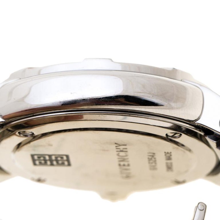 Givenchy White Stainless Steel GV.5254J Men's Wristwatch 48 mm For Sale
