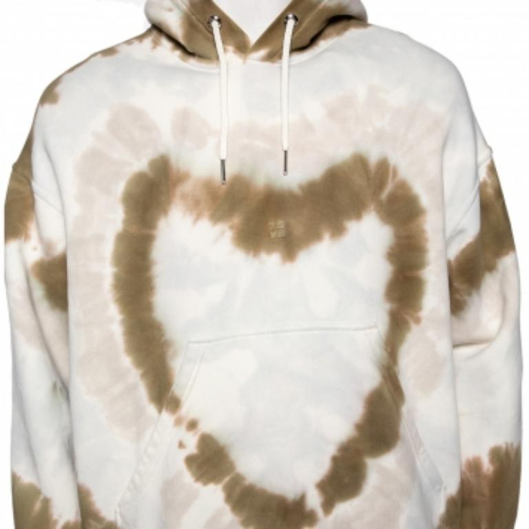 Esci con stile con questa felpa con cappuccio oversize di Givenchy. Con una stampa a cuori tie-dye, la felpa bianca con cappuccio è l'emblema del comfort e della moda. È stato realizzato in cotone, il che lo rende super confortevole e perfetto per