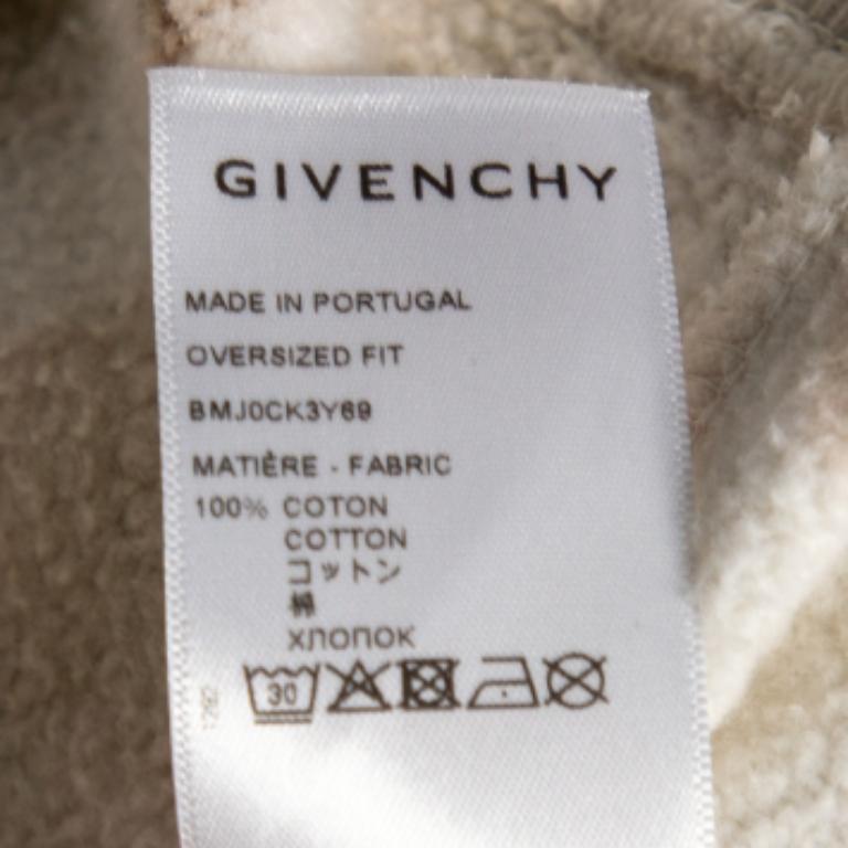 Givenchy S.S. White, felpa con cappuccio in cotone stampata con cuore tie-dye, con cappuccio oversize in vendita 2