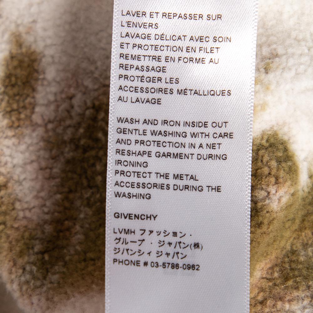 Givenchy - Pull à capuche surdimensionné en maille de coton imprimé cœur crayonné blanc S en vente 3