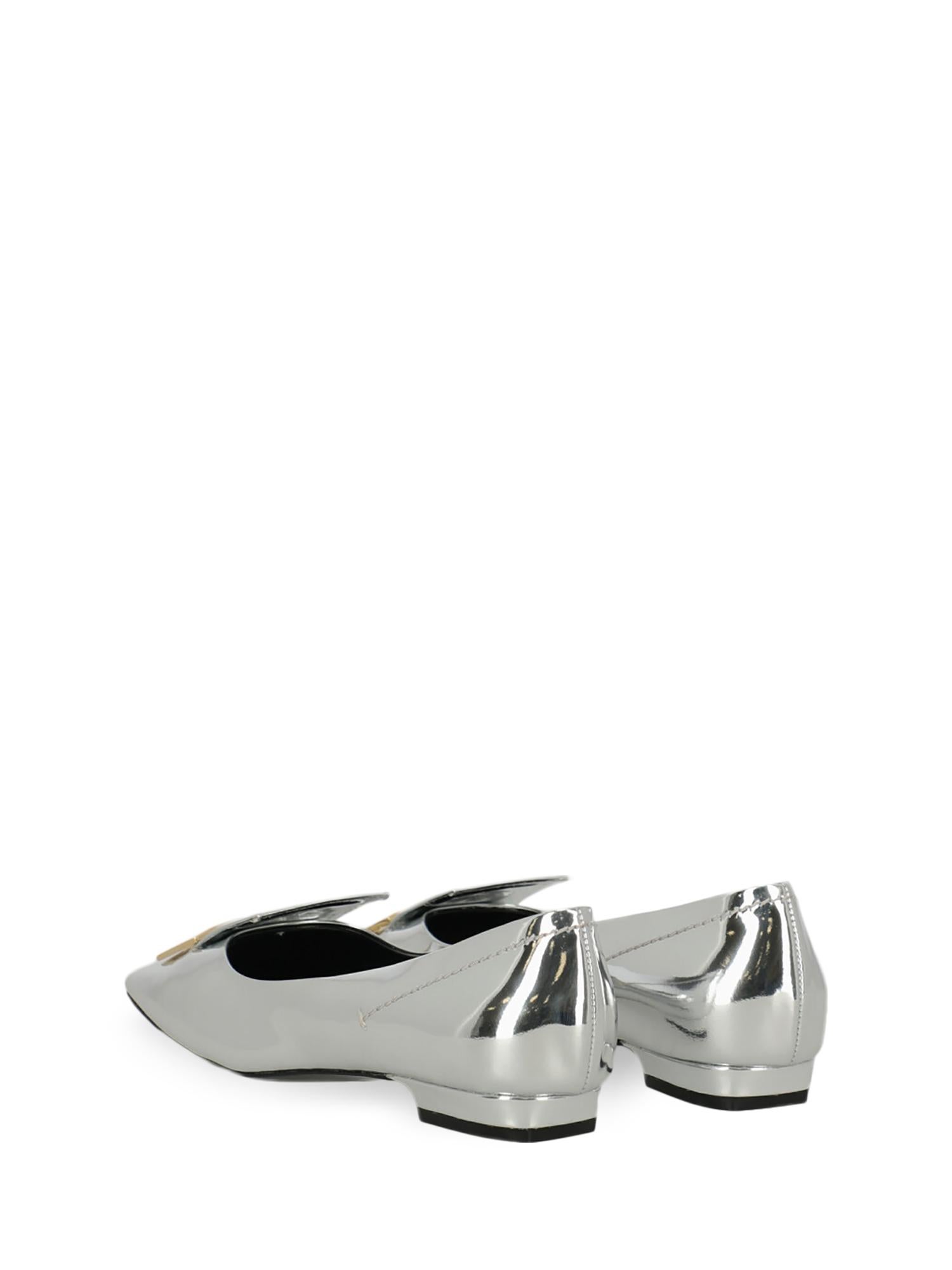 Women's Givenchy Woman Loafers Silver Leather IT 39 For Sale