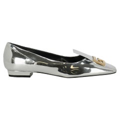Givenchy Woman Loafers Silver Leather IT 39