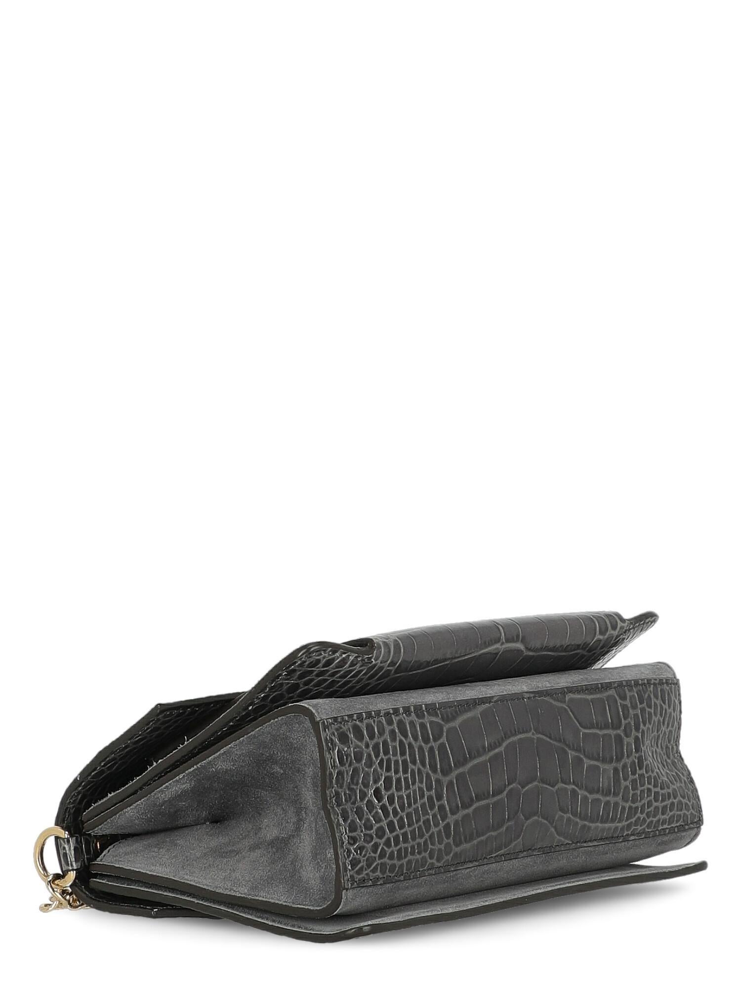 Givenchy Woman Shoulder bag  Anthracite Leather In Excellent Condition In Milan, IT