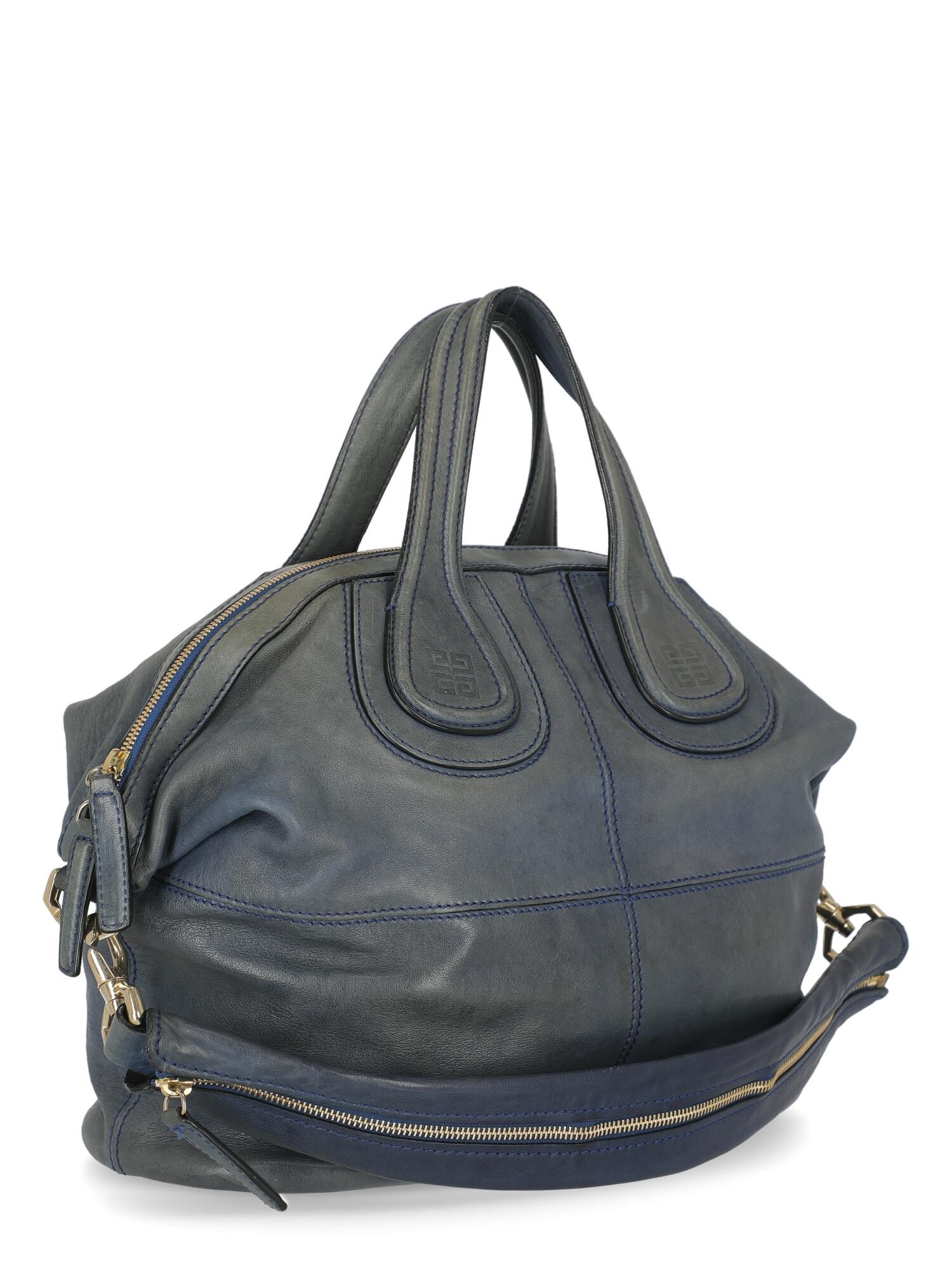 Gray Givenchy Woman Shoulder bag Nightingale Navy Leather