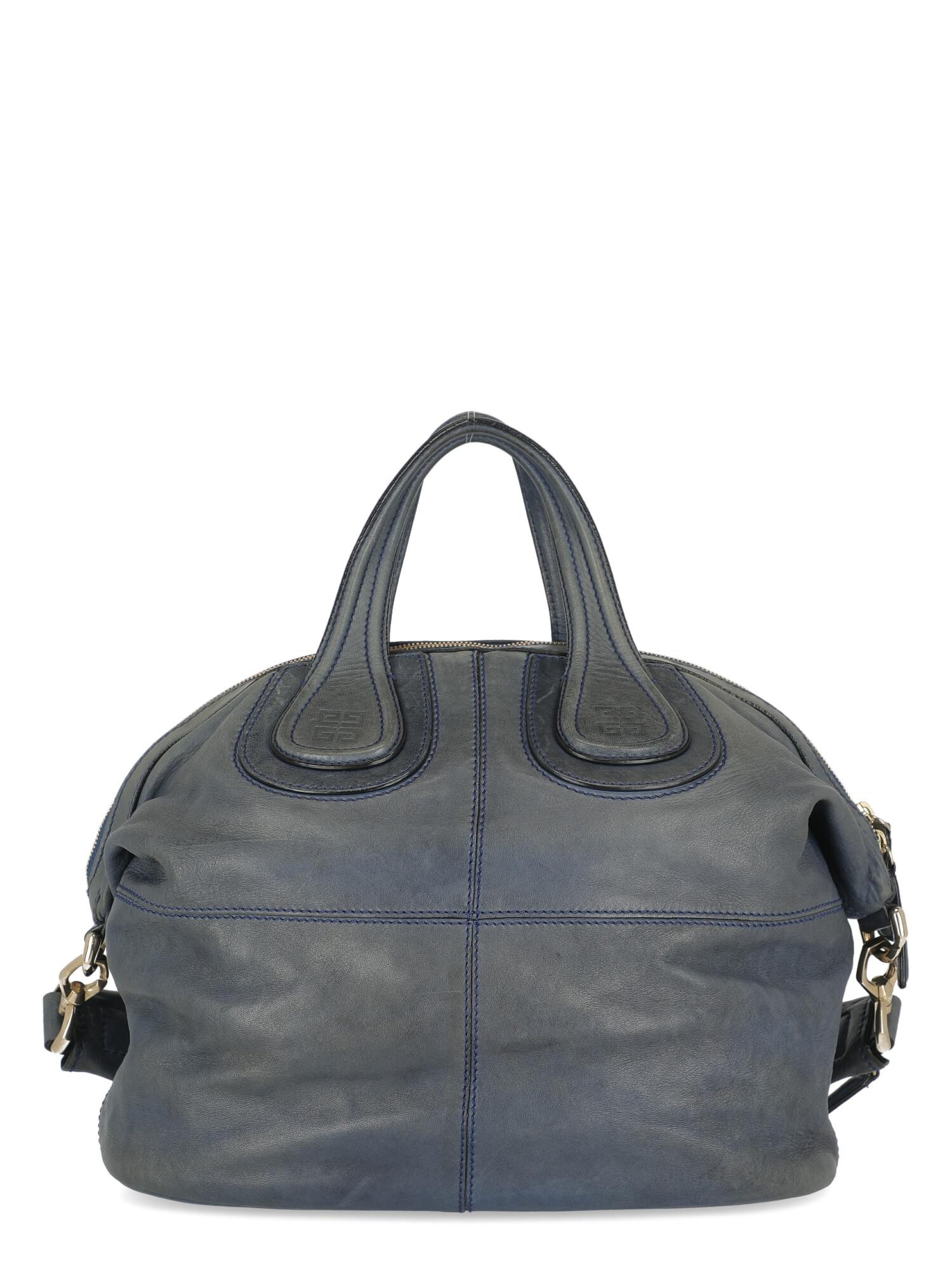 Givenchy Woman Shoulder bag Nightingale Navy Leather In Fair Condition In Milan, IT