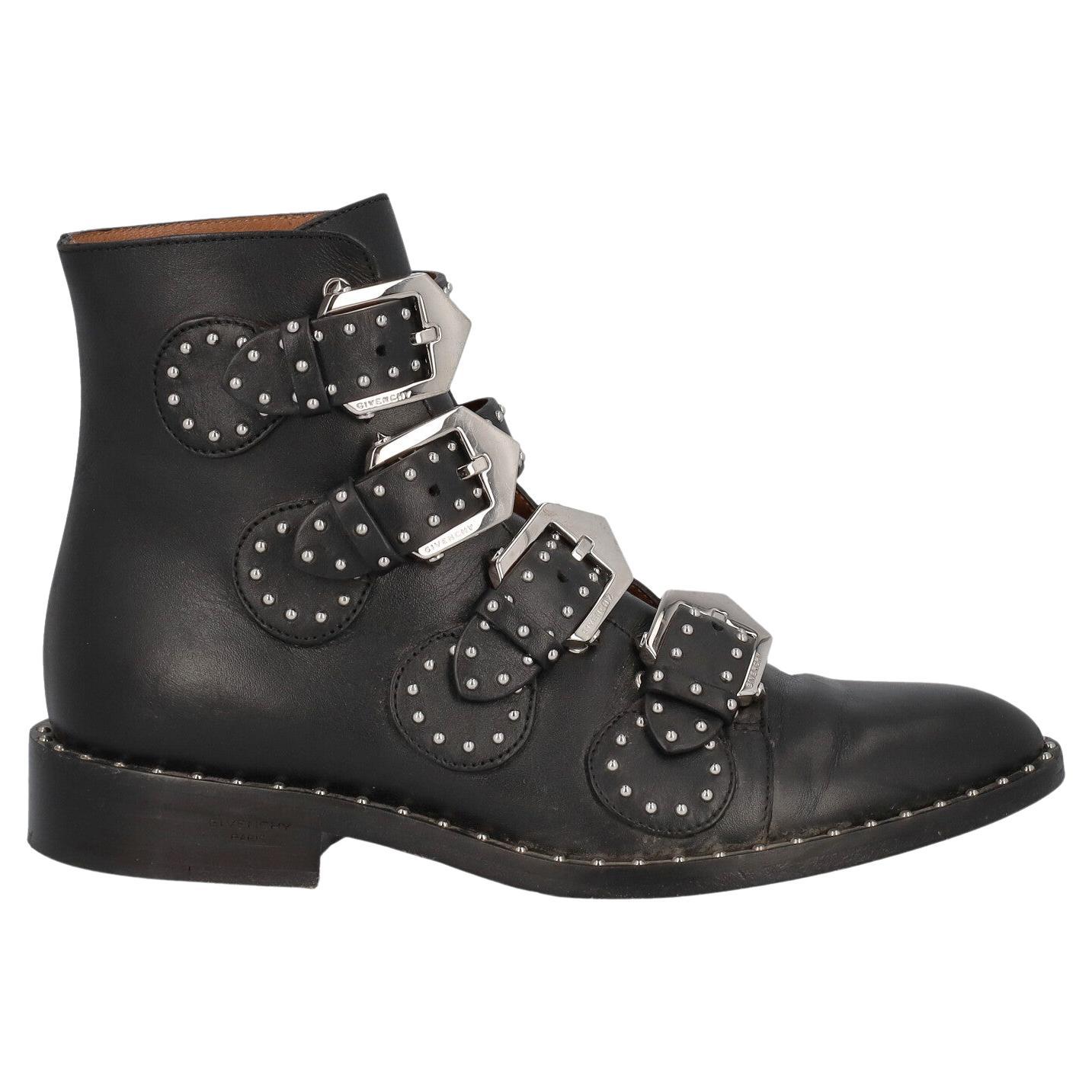 Black Givenchy Chain Leather Ankle Boots at 1stDibs | givenchy chain ...