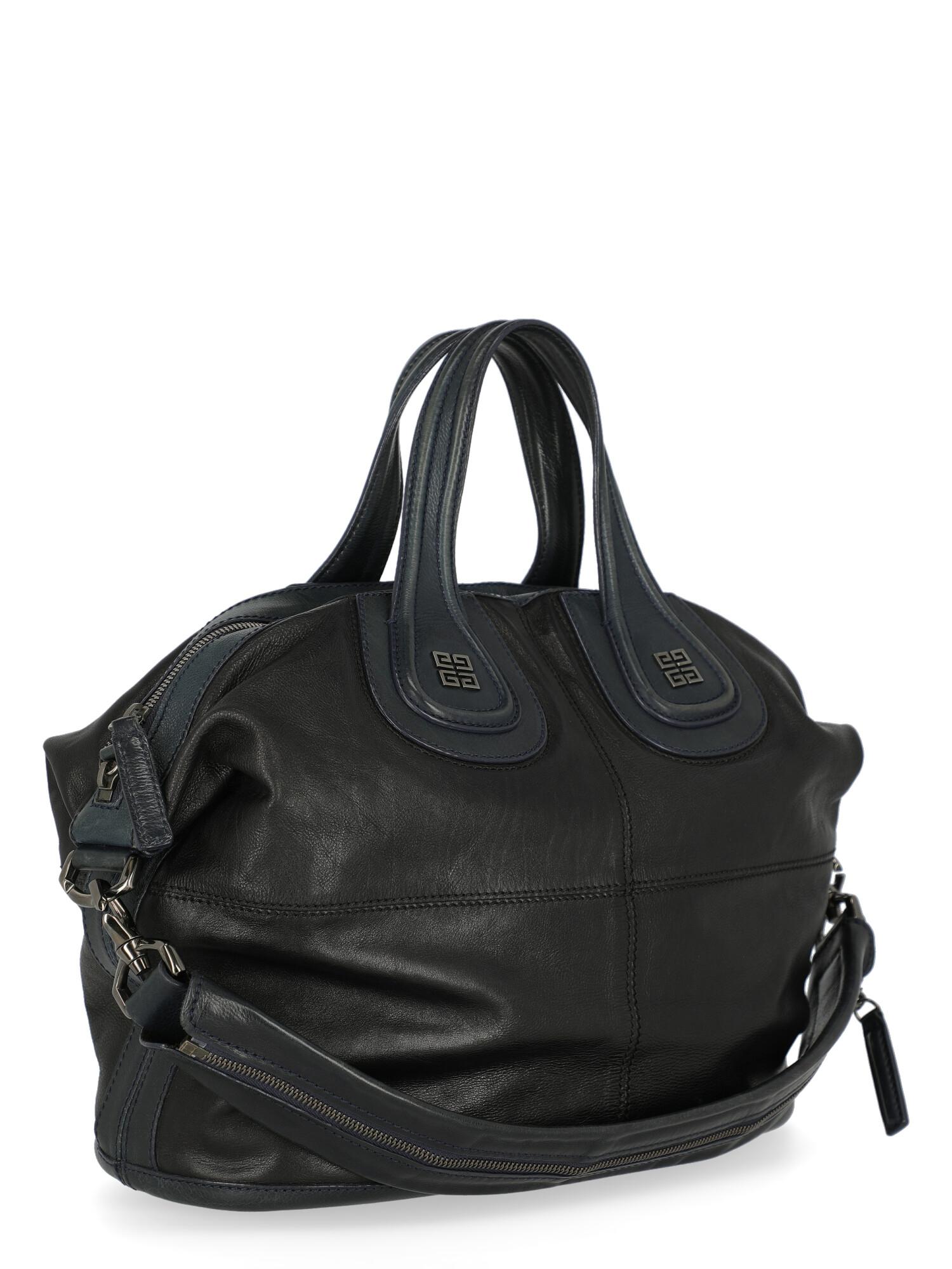 Givenchy  Women Handbags Nightingale Black, Navy Leather In Good Condition For Sale In Milan, IT