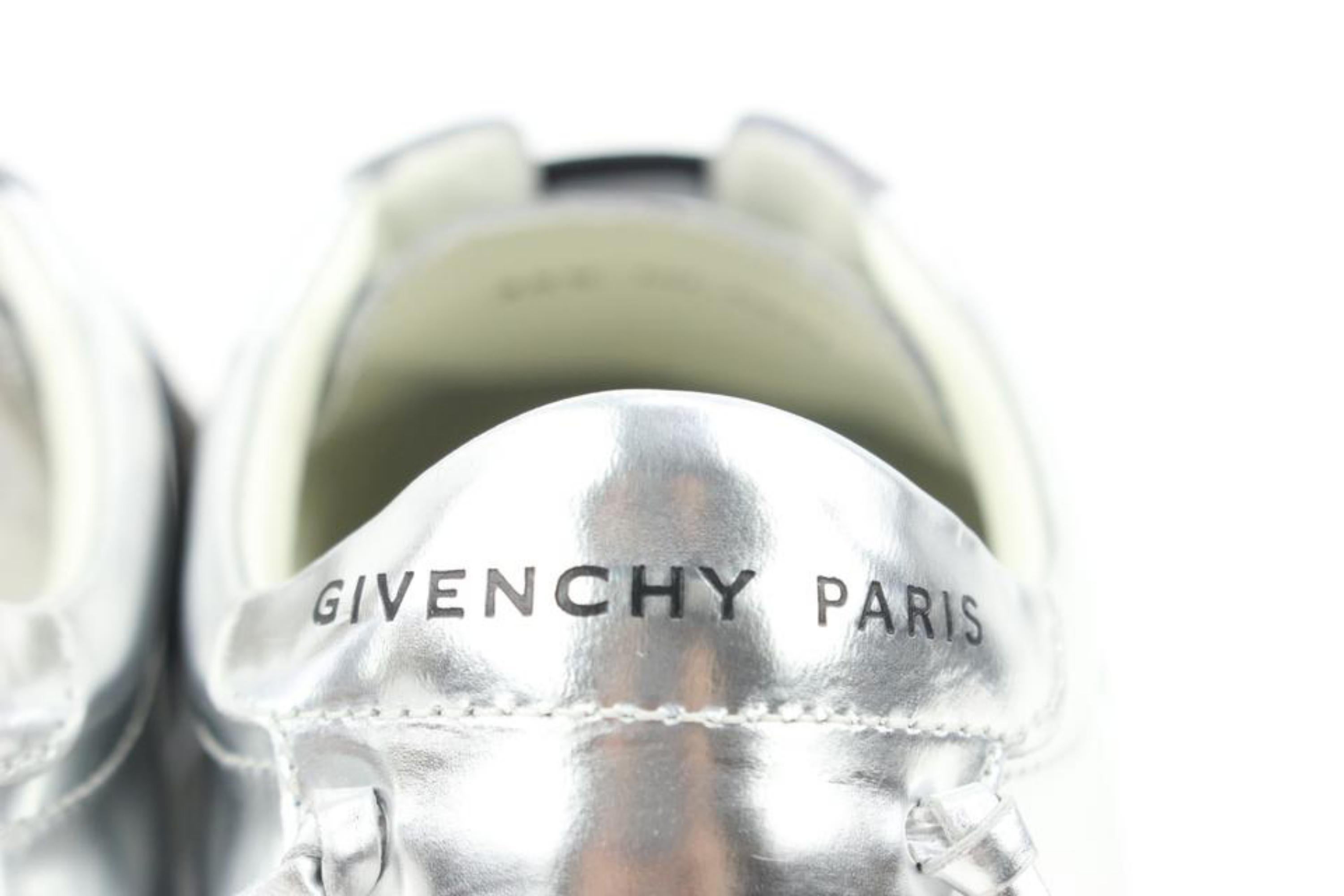 Givenchy Women's 35.5 Silver x Black Urban Street Sneaker 119gi51 For Sale 4