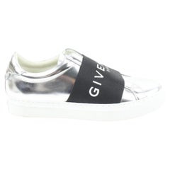 Used Givenchy Women's 35.5 Silver x Black Urban Street Sneaker 119gi51