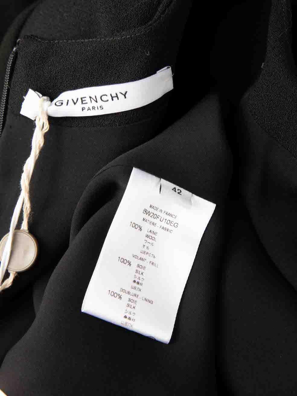Givenchy Women's Black Frill Accent Mini Dress 1