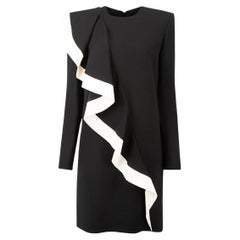 Givenchy Women's Black Frill Accent Mini Dress