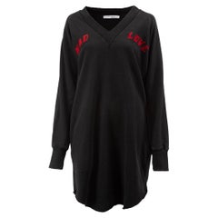 Givenchy Women's Black V-Neck Graphic Print Sweater Dress