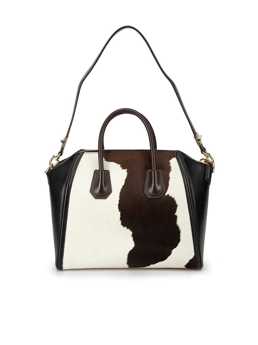 Black Givenchy Women's Brown Pony Hair Antigona Top Handle Bag
